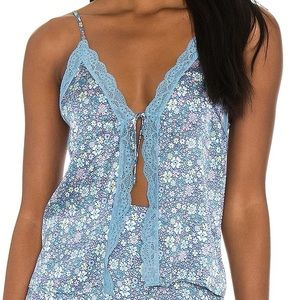 Frankies Bikinis Boden Lace Silk Shirt